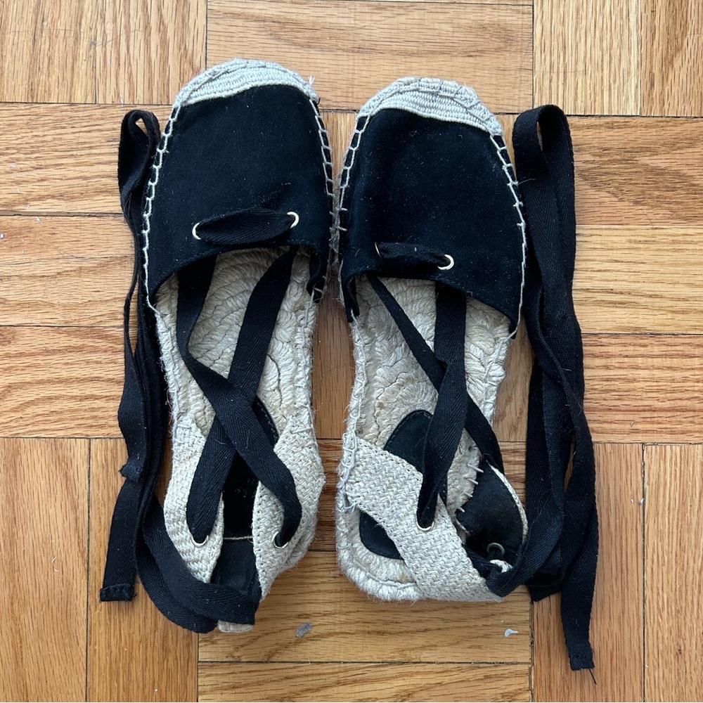 Black Espadrille with Lacing, 37